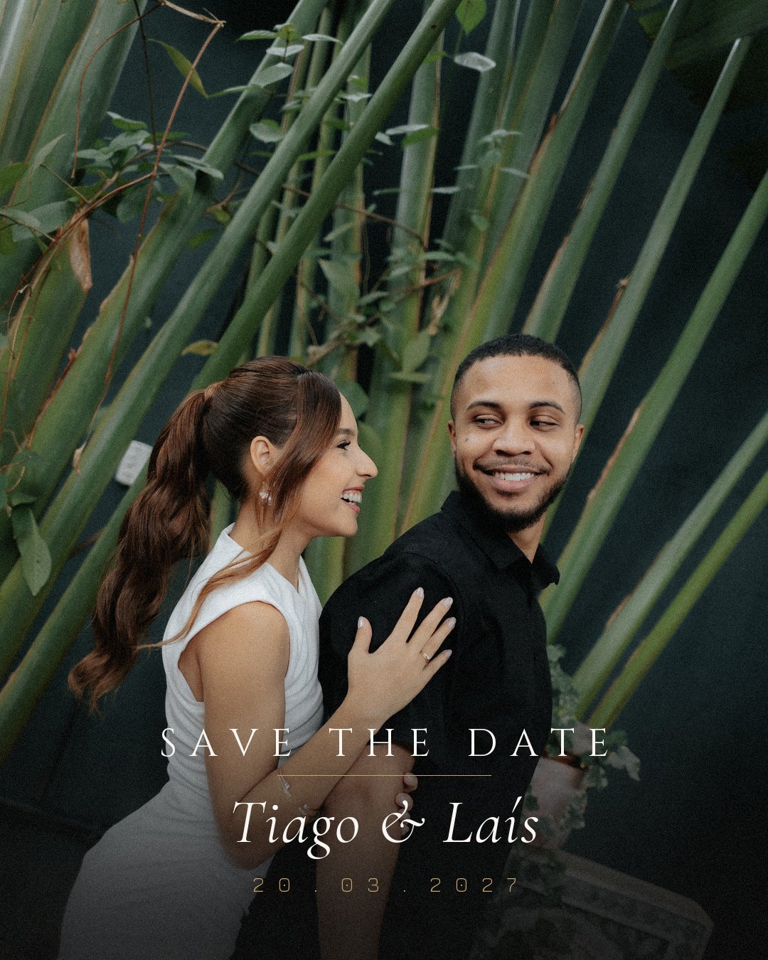 Save the date — Tiago & Laís, 20 de março de 2027